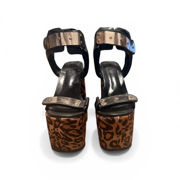 UNIF Goner Leopard Print Platform Heels Size 8 - Picture 5 of 12
